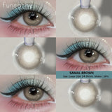 Blue Lenses with Prescription Myopia Colored Contact Lenses for Eye Cosmetic Eye Contacts Lens with Degree Yearly Pupil