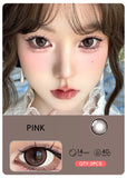 2pcs Natural Green Contact Lenses fo Eyes Beauty Color Pupils Makeup Color Eye Lenses Big Diameter Myopia Lenses