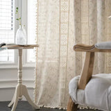 Hollow Splicing Small Floral Curtains Household Semi Shading Flowing Su Curtain Curtain Bay Windows curtains for living room