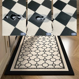 Kitchen Carpet Water Absorbent Non-slip Floor Mat Diatom Mud Oil Absorption Mats Black White Houndstooth Home Decoration Rug