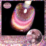 BORN PRETTY 10ml Black Glass Cat Magnetic Gel Nail Polish Ultra Shine Gold Silver Glitter Soak Off UV LED Gel Nail Art Varnish