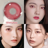 2pcs/pair Cyber Series Halloween Colored Contact Lenses for Makeup Eyes Big Pupils Red Contact Lenses Brown Lens Myopia
