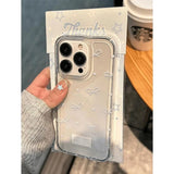 Blue Bowknot Phone Case For iPhone 15 14 13 16 12 Pro Max Soft Clear Bowknot Case Shockproof Protective Cover funda coque