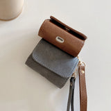 Luxury Business Earphone Bag For AirPods 4 Case Solid Color Matte Leather Portable Protection Cover For AirPods 1 2 3 Pro 2 2nd