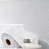 3D Linen Foam Stickers Self-adhesive PVC Solid Color Thickened Waterproof Bedroom And Living Room Wall Renovation Wallpaper