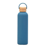 Sports Thermos Cup With Bamboo Lid And Handle,Stainless Steel Vacuum Flasks,Camping Gym Drinkware,Small Mouth Water Bottle,750ml