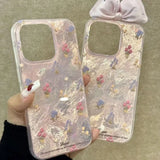 Cute Tulip Pink Floral Fashion Gauze Clear Phone Case For iPhone 16 15 14 13 12 11 Pro Max XS XR X 7 8 Plus Silicone Soft Cover