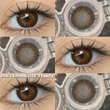 1 pair Brown Natural Color Contact Lenses for Eyes RIYADH Series Softlenses Korean Eye Makeup Fashion Blue Color Lenses