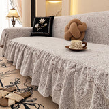 Palace Chenille Sofa Cover with Skirt Edge Luxury Printed Sofa Cushion for All Seasons Elegant All-Cover Dustroof Home Textiles