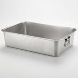 Stainless Steel Tray Side Handles Rectangular Serving Tray Stainless Steel Hotel Pan Seamless Home Container Stackable