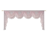 1PC Pink Flower Ripple Curtain Head for Living Room Sheer Lace Valance Girls Princess Bedroom Home Decoration Custom