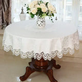 New Lace Tablecloth Pastoral round tablecloth Dining table cloths Home Embroidery table cover rose gold decoration house towel