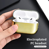 Luxury Plating Headphone Cover For AirPods 4 Pro2 3 2 1 Gen Case Hard PC Shockproof Protective Cases For AirPods Pro 2 2nd Coque