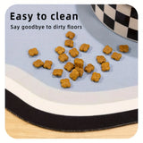 Minimally Designed Pet Feeding Mat Cat and Dog Absorbent Anti Slip Cat Bowl Mat Durable Natural Rubber Floor Mat Feeding Mats
