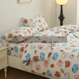 New Spring Summer Pure Cotton Four-Piece Set Beautiful Country Sle Small Flower Print Warm Bedding Duvet Cover eet