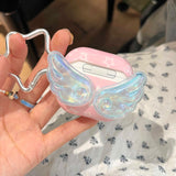 3D Crystal Wing Star Earphone Case Protect For Airpods 1 2 3 4 Cover Soft Shockproof For Air Pods Pro Pro2nd Fundas