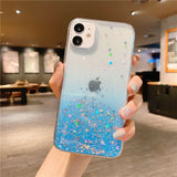 Luxury Gradient Sequins Clear Glitter Phone Case For iPhone 13 14 12 11 Pro Max X XR XS Max 7 8 14 Plus SE20 Soft TPU Back Cover