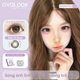 2pcs Ice Blue Colored Contact Lenses Natural Brown Prescription Lenses Big Eyes Soft Cosmetic Contacts for Daily Wear