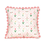 2pcs Floral Print Lace Pillowcase Rural Living Room Sofa Cushion Cover Home Decor Machine Washable Comfortable Soft Breathable