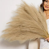 Faux Pampas Grass Large 39'' Tall Artificial Pompous Grass Fluffy Fake Flowers for Vase Filling Home Boho Decor Flower Arrange