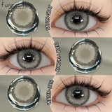 2PCS Colored Eye Lenses Brown Colorcon Contact Lenses Grey High Quality Natural Pupils Blue Cosmetic Beauty Lens Yearly