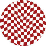 Ikeehome  Irregular Checkerboard Bedroom Rug Round Simple Design Solid Color IG Fashion Living Room Carpet Polyester Cute Decoration Home