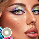 Colored Pupils 1Pair Contact Lenses for Eyes Brown Eye Lenses Green Contact Lenses Fashion Gray Makeup Lenses 1Year