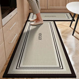 Kitchen Carpet Water Absorbent Non-slip Floor Mat Diatom Mud Oil Absorption Mats Black White Houndstooth Home Decoration Rug