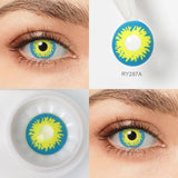 Contact Lenses For Cosplay Contacts Lens Eye Ywllow And Green Contact Lenses Yearly 14.0/14.2mm