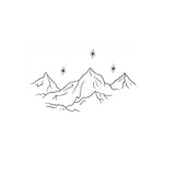 Minimalist Mountain Line Tattoo Sticker Waterproof Long Lasting Fine Line Temporary Tattoo for Women Arm