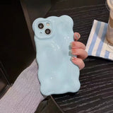 Lovely Pink 3D Bubble Gloss Silicone Shockproof Phone Back Cover Fundas Case For iPhone 11 12 13 14 15 16 Pro Max Plus Coque