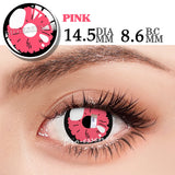 1 Pair Hallowee Contact Lenses for Eyes Cosplay Lenses Anime Lenses Anime Accessories  Lenses Black Lenses Pink Lens