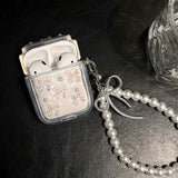 Bling Glitter Bow Pearl Sparkling Decorate Earphone Case For Airpods Pro 2 Earphone Cover For Air Pods 3 2 1 Headset Soft Box