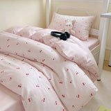 Summer Ice Silk Bedding Set Cooling Washed Silk Polyester Duvet Cover Set And Sheet Star Home Adult Student Linens Queen Full