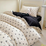 Summer Ice Silk Bedding Set Cooling Washed Silk Polyester Duvet Cover Set And Sheet Star Home Adult Student Linens Queen Full