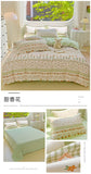 100% Cotton Bedding Set Soft Skin-friendly Four Piece Set Single Couple Flower Printed Comforter Duvet Cover Set for Adults Kids