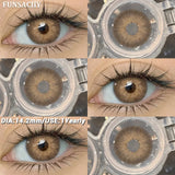 1 Pair Colored Contact Lenses BROWN Natural Eye Contacts Super Natural Lens Gray Color Lens Beautiful Pupils Cosmetics