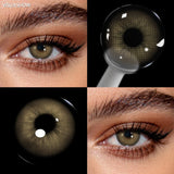 Unspoken Brown Yearly Disposable Colored Contacts Lenses for Eyes Daily Dating Makeup 14.2mm Soft Cosmetic Beauty Lens