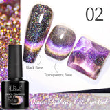 7.5ml Golden Gradient Cat Eye Nail Polish Gel Phototherapeutic Gel Soak Off Nail Magnetic Gel Polish Nail Art DlY