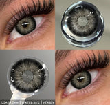 1 Pair Blue Eye Lenses Korean Natural Contact Softlens Color Eye Makeup Contacts Gray Beautiful Pupil Yearly Cosmetics