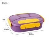 1800ML Lunch Box with Tableware, Bento Box for Worker and Students, Kid's Snack Box, Microwavable Food Storage Container