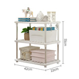 Simple Kitchen Storage Organizer Shelf White Bathroom 3 Layer Storage Rack Kitchen Spice Storage Racks Household Sundries Rack