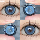 Blue World 1 Pair New Product Color Contact Lenses Degrees Fashion Comfort Soft Nature Blue Grey Lenses