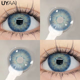 2pcs/Pair Color Contact Lenses Contact Color Lens Eyes Lenses for Eyes Blue Lenses with Diopters Yearly Cosmetics