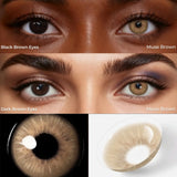 1 Pair Of Soft Brown Colored Contact Lenses Half Year Disposable Natural Looking Student Daily Wear Color Contacts