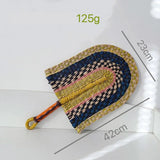 Seagrass Fan Braided Grass Woven Wall Hanging Straw Fan Decoration Vietnamese Fan Decor For Coastal Theme Cultural Enthusiasts