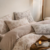 Boutique Milk Fleece 4pcs Bedding Sets for Women Girls Room Princess Carving Flower Winter Warm Quilt Cover Bedspread Pillowcase