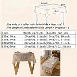1pc  Elegant Lace Tablecloth with Tassels,Rural Fresh Jacquard Lace Tablecloth  Perfect for Dining & Parties,Family Gatherings