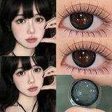 Yearly Color Contact LensesSoft Circular, Beauty Pupil Lenses, Gray, Brown Eyes, Black Makeup, Blue Lens, Fast Shipping,