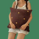Ikeehome  class A sheep wool throw pillow cartoon small fresh throw pillow living room bedroom pillow 45x45cm